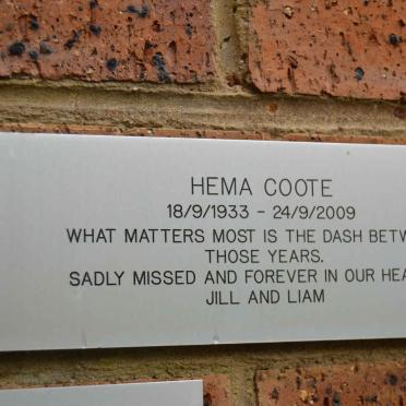 COOTE Hema 1933-2009