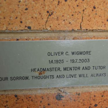 WIGMORE Oliver C. 1925-2003