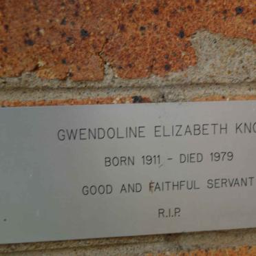 KNOTT Gwendoline Elizabeth 1911-1979