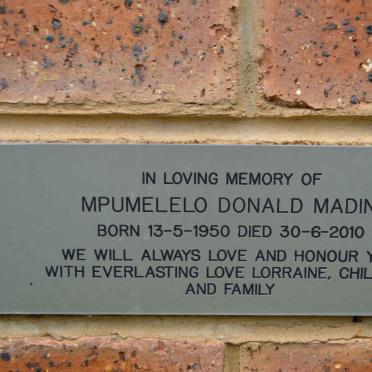 MADINI Mpumelelo Donald 1950-2010