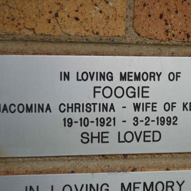 LEWIS Jacomina Christina 1921-1992