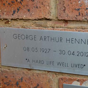 HENNESSY George Arthur 1927-2012