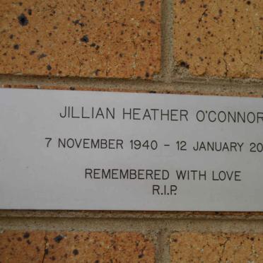 O'CONNOR Jillian Heather 1940-2008