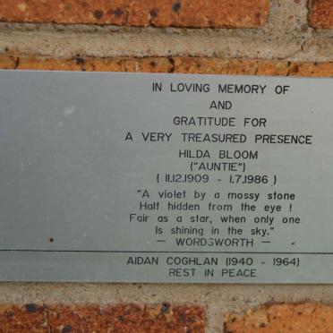 BLOOM Hilda 1909-1986 :: COGHLAN Aidan 1940-1964