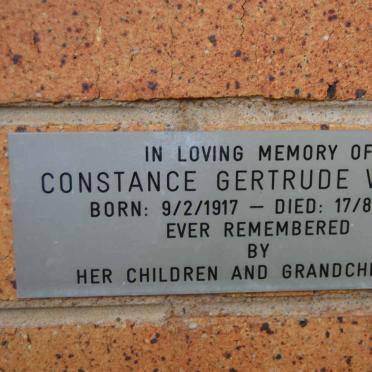 ZYL Constance Gertrude, van 1917-2000