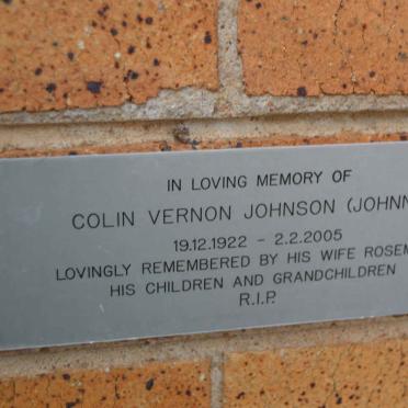 JOHNSON Colin Vernon 1922-2005
