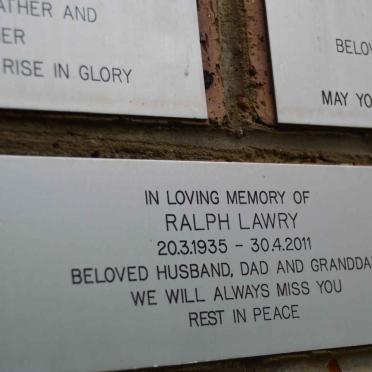 LAWRY Ralph 1935-2011
