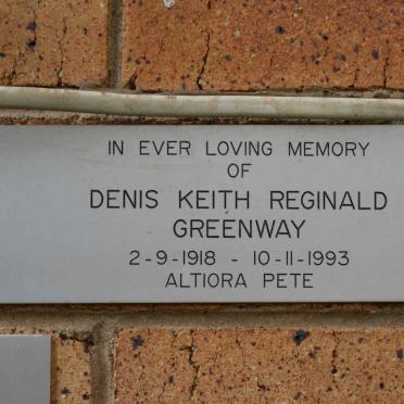 GREENWAY Denis Keith Reginald 1918-1993
