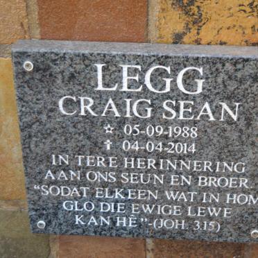 LEGG Craig Sean 1988-2014