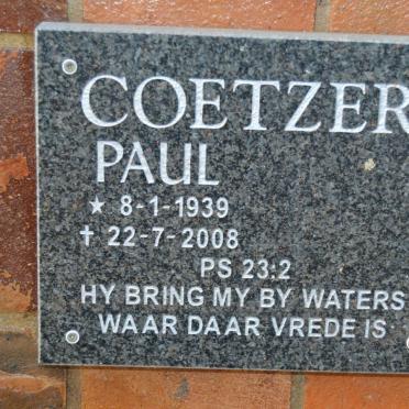 COETZER Paul 1939-2008