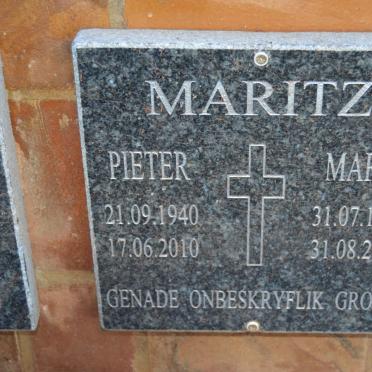 MARITZ Pieter 1940-2010 &amp; Marie 1944-2016