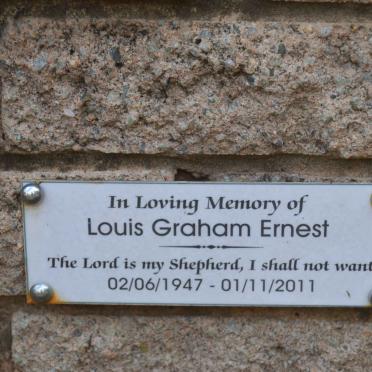 ERNEST Louis Graham 1947-2011