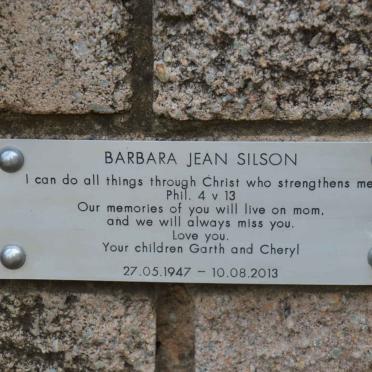 SILSON Barbara Jean 1947-2013