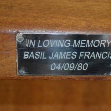 FRANCIS Basil James -1980
