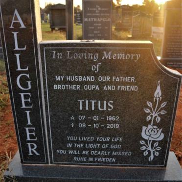ALLGEIER Titus 1962-2019