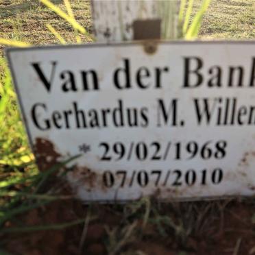 BANK Gerhardus M. Willem, van der 1968-2010