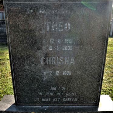 BOTHA Theo 1961-2002 &amp; Chrisna 1960-