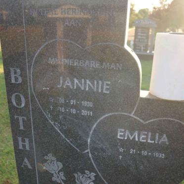 BOTHA Jannie 1930-2011 &amp; Emelia 1933-