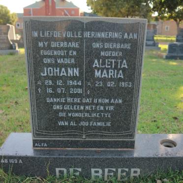 BEER Johann, de 1944-2001 &amp; Aletta Maria 1953-