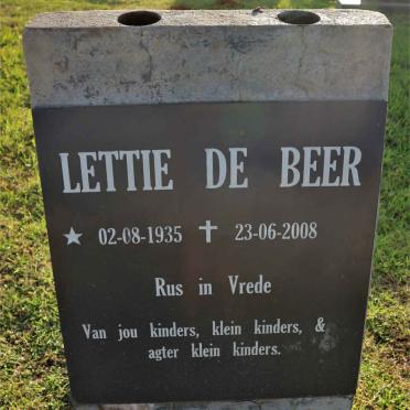 BEER Lettie, de 1935-2008