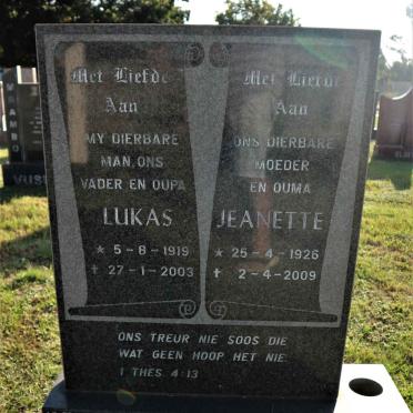 BEER Lukas, de 1919-2003 &amp; Jeanette 1926-2009
