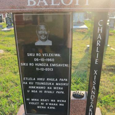 BALOYI Charlie Xisandzaku 1960-2013