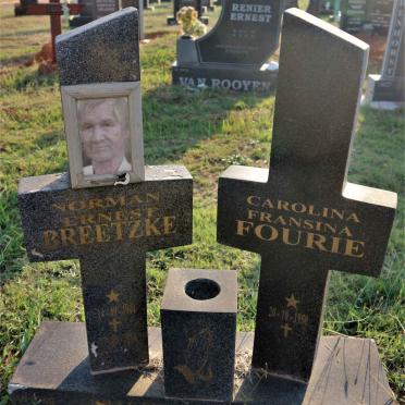 BREETZKE Norman Ernest 1944-2014 :: FOURIE Carolina Fransina 1950-