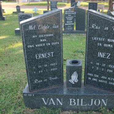 BILJON Ernest, van 1923-2001 &amp; Inez 1932-2011
