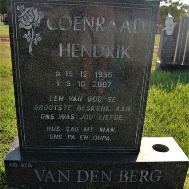 BERG Coenraad Hendrik, van den 1935-2007