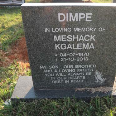 DIMPE Meshack Kgalema 1970-2013