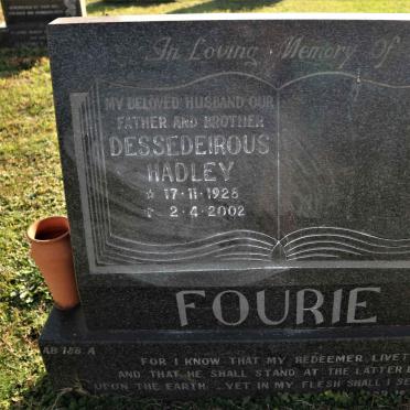 FOURIE Dessedeirous Hadley 1928-2002