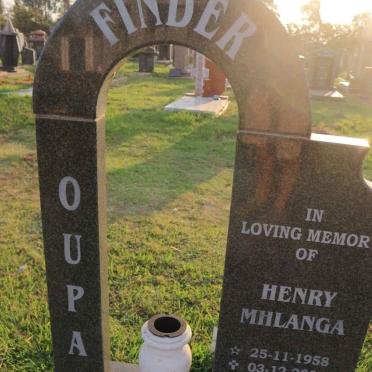 FINDER Henry Mhlanga 1958-2009
