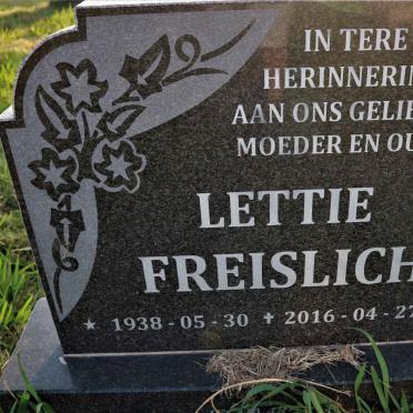 FREISLICH Lettie 1938-2016