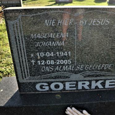 GOERKE Magdalena Johanna 1941-2005