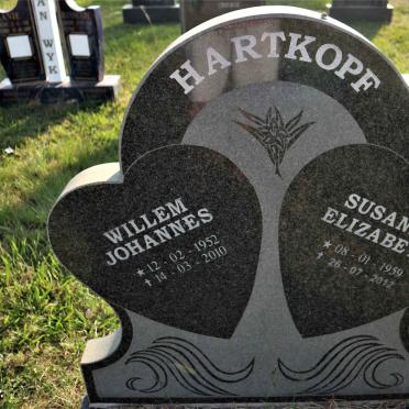 HARTKOPF Willem Johannes 1952-2010 &amp; Susanna Elizabeth 1959-2012