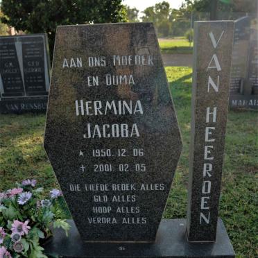 HEERDEN Hermina Jacoba, van 1950-2001