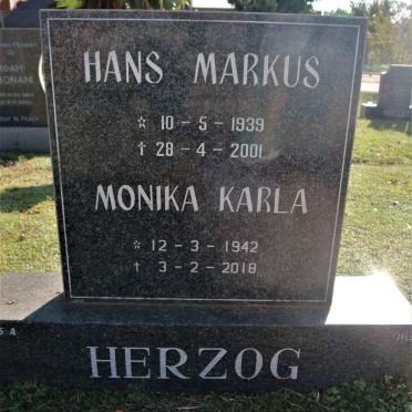 HERZOG Hans Markus 1939-2001 &amp; Monika Karla 1942-2018