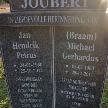 JOUBERT Jan Hendrik Petrus 1950-2012 :: JOUBERT Michael Gerhardus 1960-2011