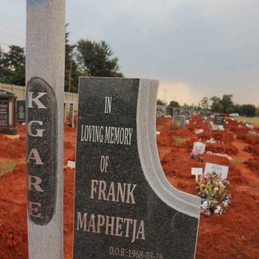 KGARE Frank Maphetja 1968-2021