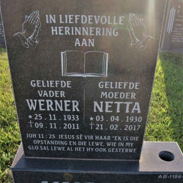 KURTH Werner 1933-2011 &amp; Netta 1930-2017