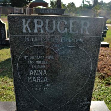 KRUGER Anna Maria 1940-2001