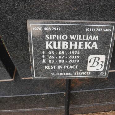 KUBHEKA Sipho William 1974-2019