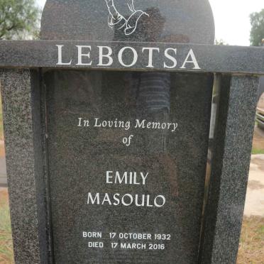 LEBOTSA Emily Masoulo 1932-2016