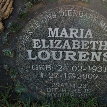 LOURENS Maria Elizabeth 1931-2009