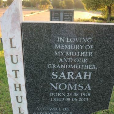 LUTHULI Sarah Nomsa 1948-2011