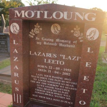 MOTLOUNG Lazarus Leeto 1955-2002