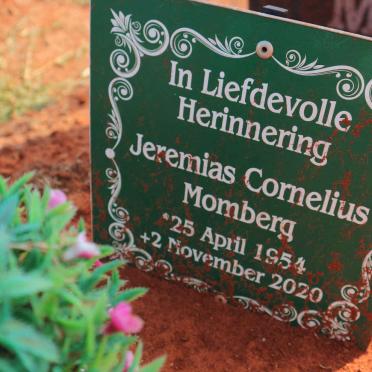 MOMBERG Jeremias Cornelius 1954-2020