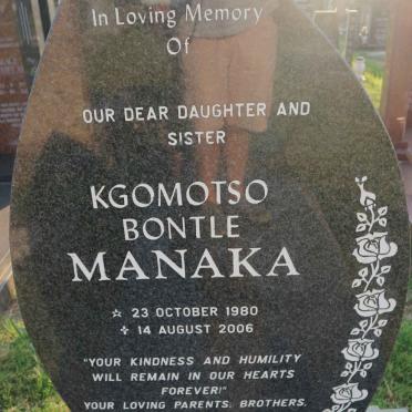 MANAKA Kgomotso Bontle 1980-2006