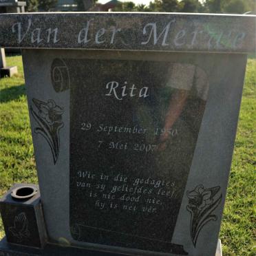 MERWE Rita, van der 1950-2007