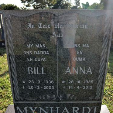 MYNHARDT Bill 1936-2003 &amp; Anna 1939-2012